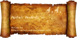 Apfel András névjegykártya